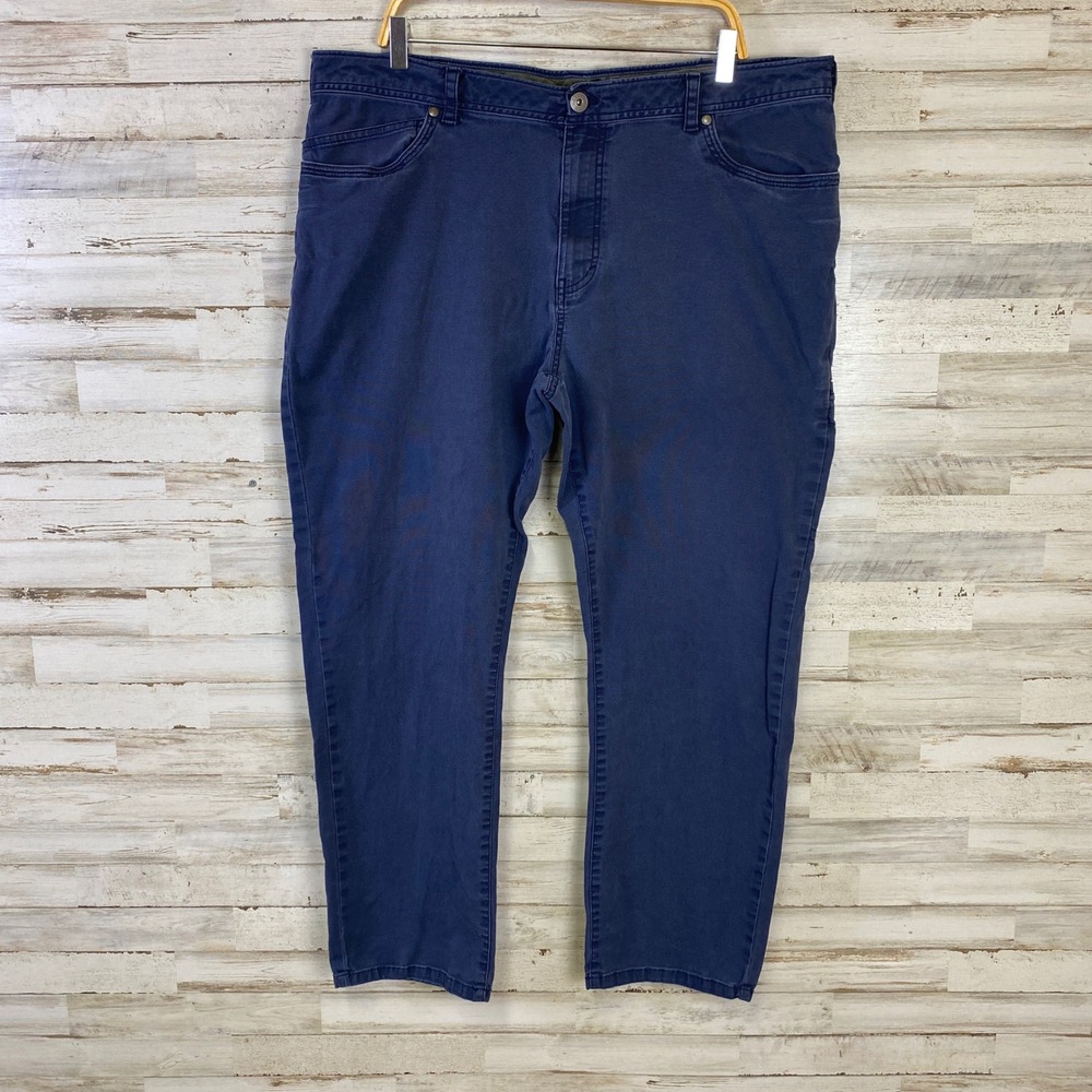 GH Bass Co Mens 40x30 Navy Blue Canvas Utility Carpenter Pants Straight Leg